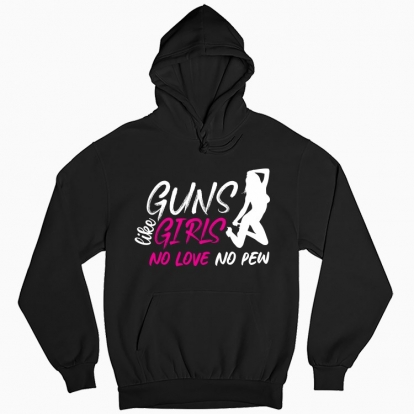 Man's hoodie "Guns like Girls"