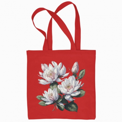 Eco bag "Flowers / Gentle Magnolia / Magnolia flowers"