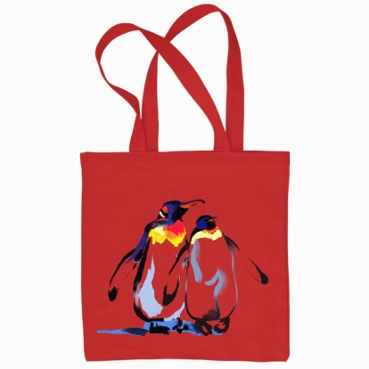 Eco bag "Emperor penguins. A symbol of family and love"
