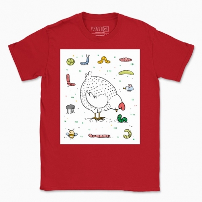 Men's t-shirt "Chicken and insects"