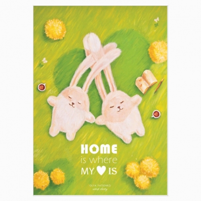 Poster "Rabbits. Home is where my heart is"