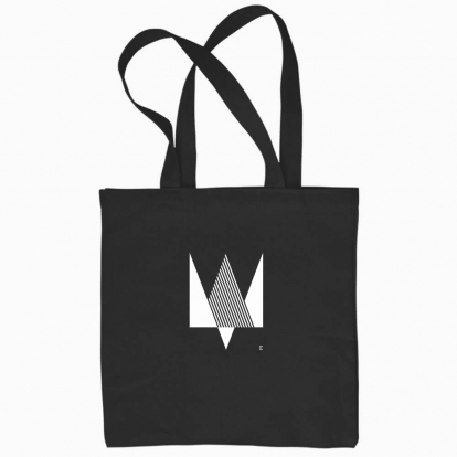 Eco bag "Trident minimalism (white monochrome)"