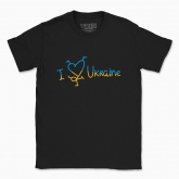 Men's t-shirt "I love Ukraine (dark background)"