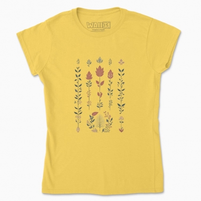 Women's t-shirt "Flowers Minimalism Hygge #3 / Scandinavian style print"