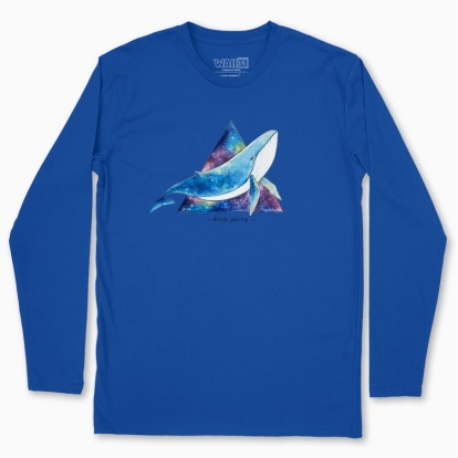 Men's long-sleeved t-shirt "The Whale . Keep going"