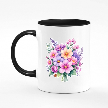 Printed mug "flowers bouquet"