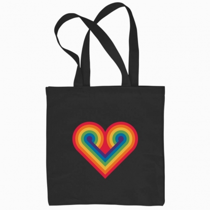 Eco bag "Heart LGBT rainbow"