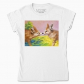 Women's t-shirt "Foxes. The first meeting"