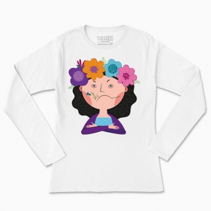 Women's long-sleeved t-shirt "The one that eats flowers"