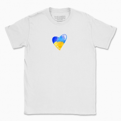 Men's t-shirt "Ukranian heart, watercolor"