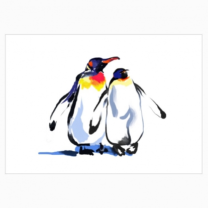 Постер "Імператорські пінгвіни. Символ міцної сім'ї і кохання"