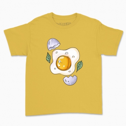 Дитяча футболка "яйце зі шкарлупою і зеленню"