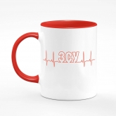 Чашка з принтом "ЗСУ кардіограма"