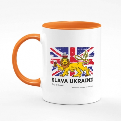 Printed mug "British lion (white background)"