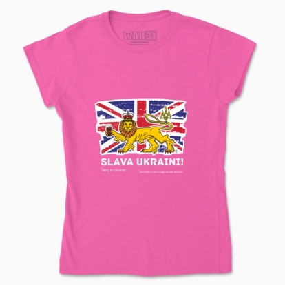 Women's t-shirt "British lion (dark background)"