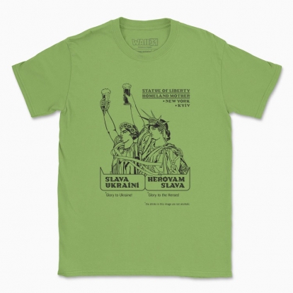 Men's t-shirt "Liberty and Mother (black monochrome)"