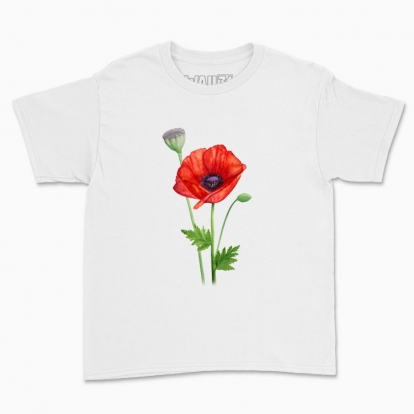 Children's t-shirt "My flower: poppy"