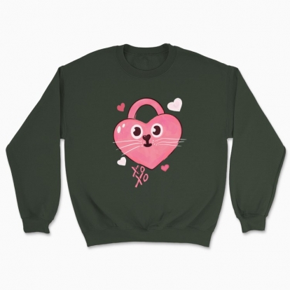 Unisex sweatshirt "lock Heart love"
