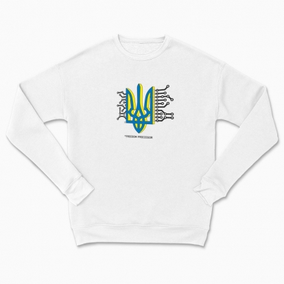 Сhildren's sweatshirt "Freedom processor (yellow and blue)"