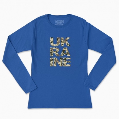 Women's long-sleeved t-shirt "Ukraine. Pixel"