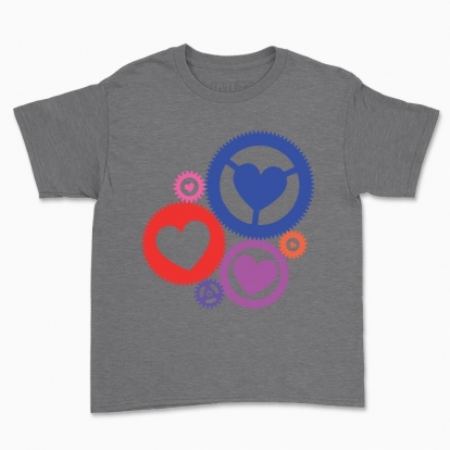 Дитяча футболка "Шестерні із сердечками. Ми разом"