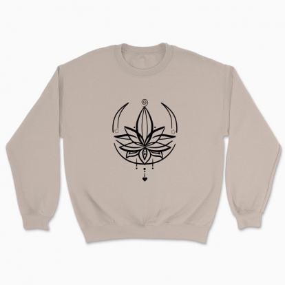 Unisex sweatshirt "lotus with moon lineart"