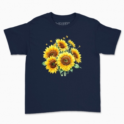 Children's t-shirt "Bouquet of Sunflowers in Watercolor"