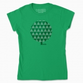 Women's t-shirt "Kyiv chestnuts (green background)"