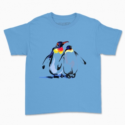 Children's t-shirt "Emperor penguins in love"