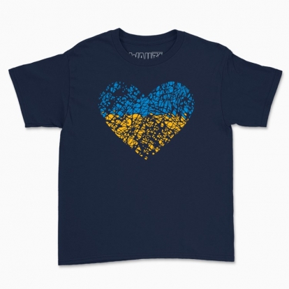 Дитяча футболка "Українське серце, подряпане"