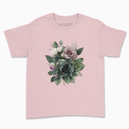 Children's t-shirt "A bouquet of luxurious roses"