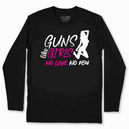 Men's long-sleeved t-shirt "Guns like Girls"
