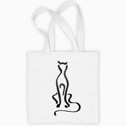 Eco bag "The watching cat"