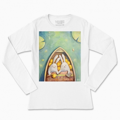 Women's long-sleeved t-shirt "Bunnies. Something about Love"