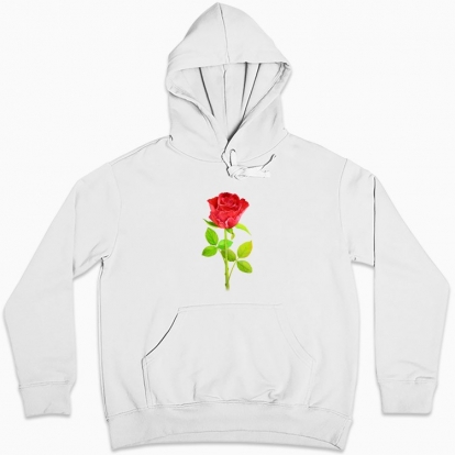 Women hoodie "Botany: rose"