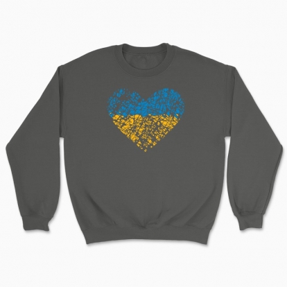 Світшот Unisex "Українське серце, подряпане"