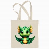 Eco bag "The green sweet dragon"