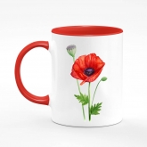 Printed mug "My flower: poppy"