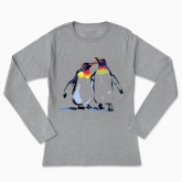 Women's long-sleeved t-shirt "Penguins"