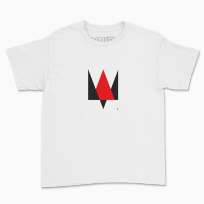 Children's t-shirt "Trident minimalism (red and black)"
