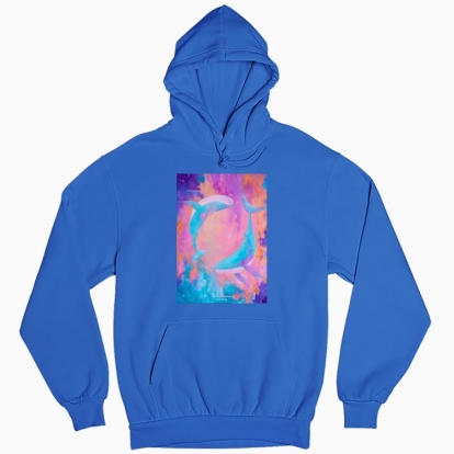 Man's hoodie "The song of the whales"