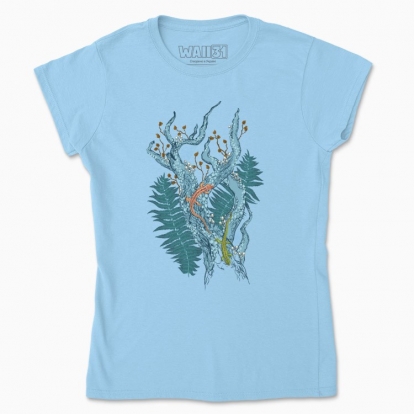 Women's t-shirt "Lizards in the forest thicket"