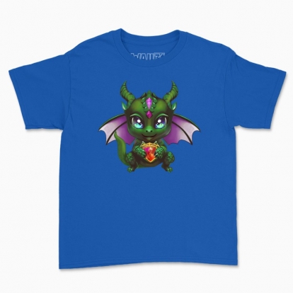 Дитяча футболка "зелений дракончик"