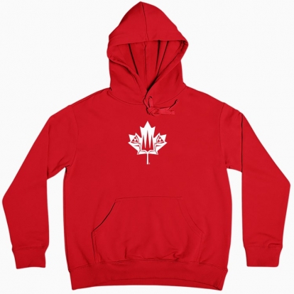 Women hoodie "Canada and Ukraine forever together. (white monochrome)"