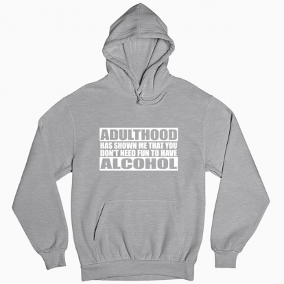 Man's hoodie "Adulthood"
