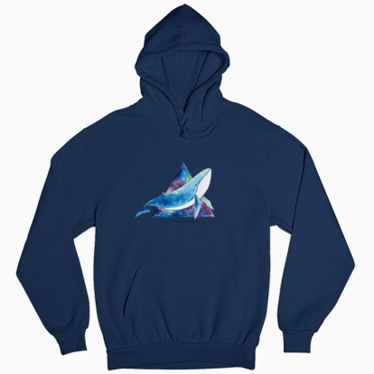 Man's hoodie "The Whale . Keep going"