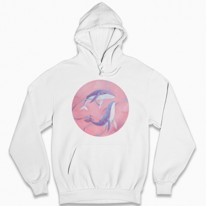 Man's hoodie "The Sky Whales"