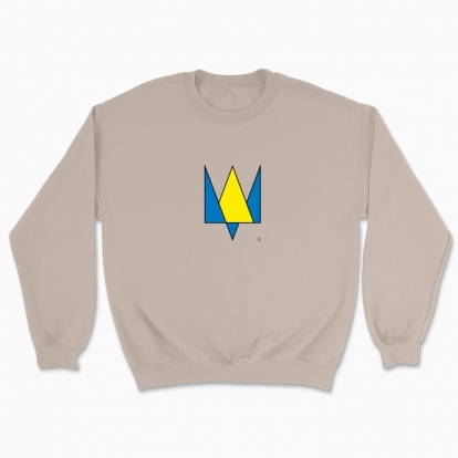 Unisex sweatshirt "Trident minimalism (yellow-blue)"