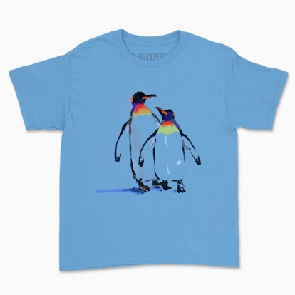Дитяча футболка "Закохані пінгвіни"