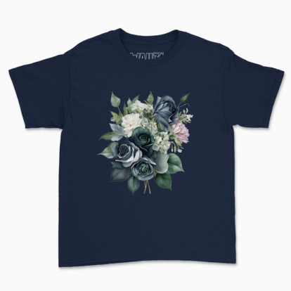 Children's t-shirt "A bouquet of dark flowers"